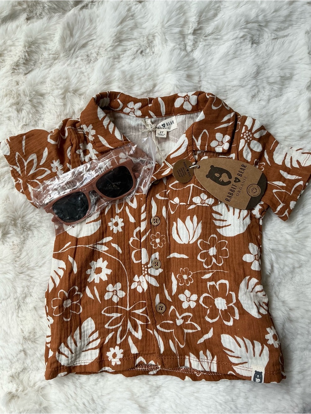Appaman Kids Rust Floral Button-Down Shirt